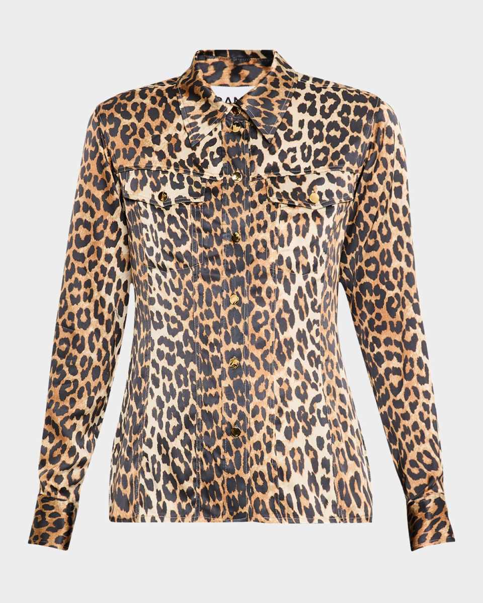 Leopard Satin Shirt
